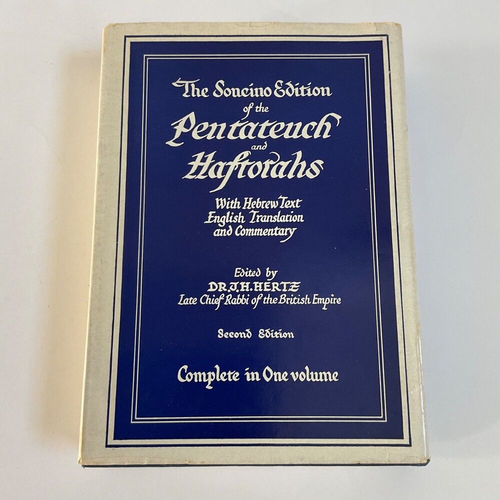 The Soncino Edition of the Pentateuch and Haftorahs Hebrew text Second Ed Herte